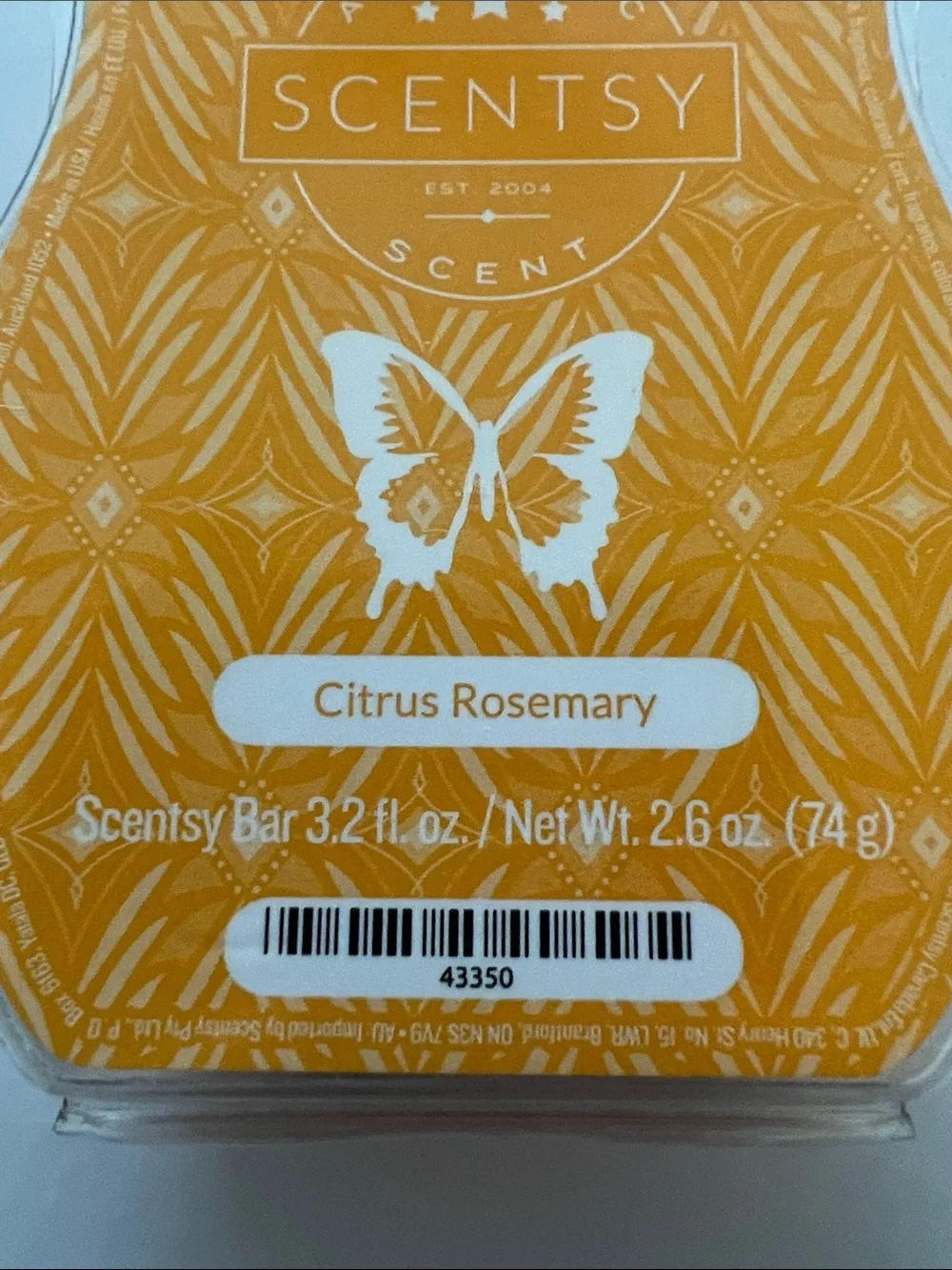 RETIRED/DISCONTINUED Scentsy Citrus Rosemary Wax Bar